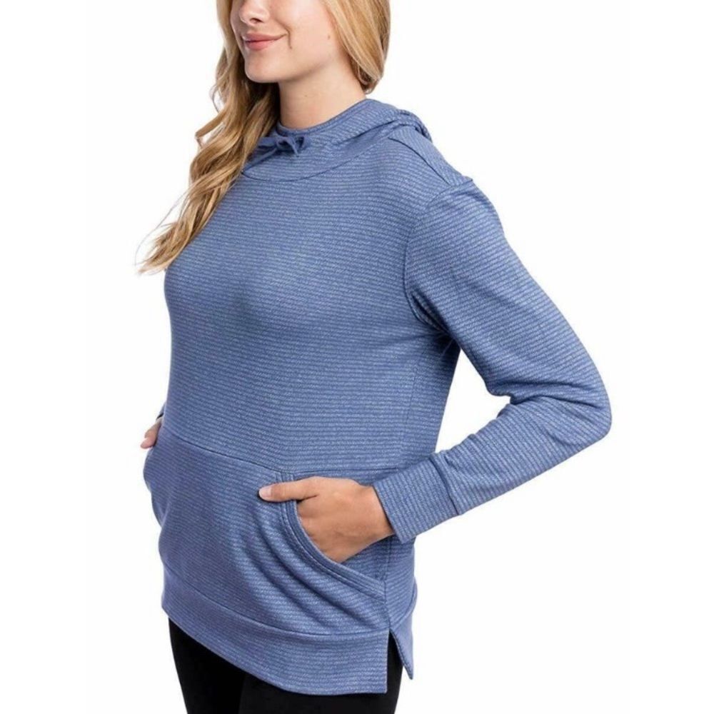 Champion - Light Blue Monotone Striped Hoodie Women's Size M